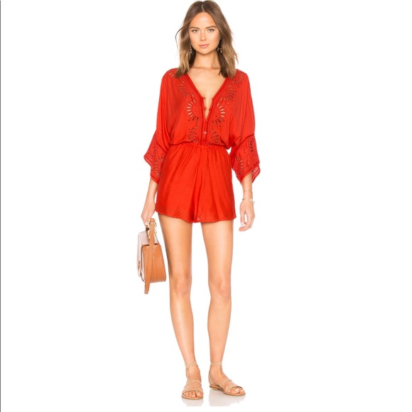 Amuse Society Pants - Amuse society red romper